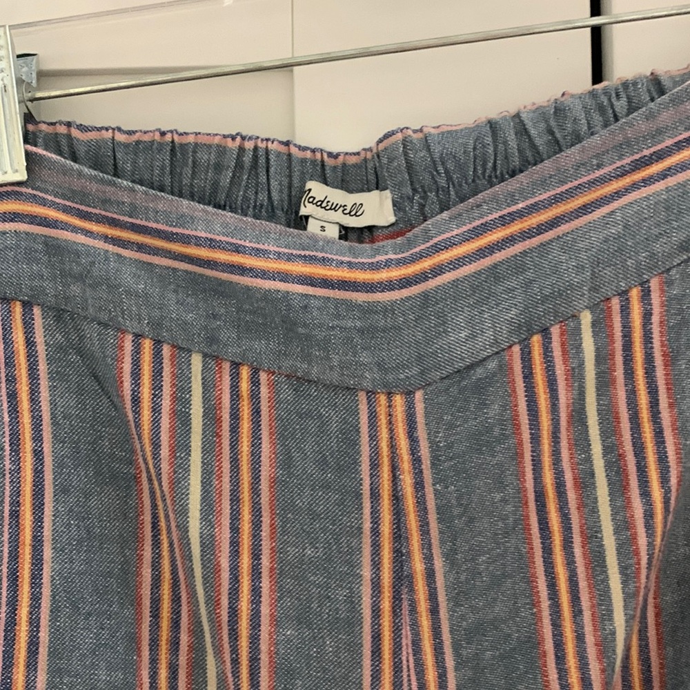 Madewell linen striped pants